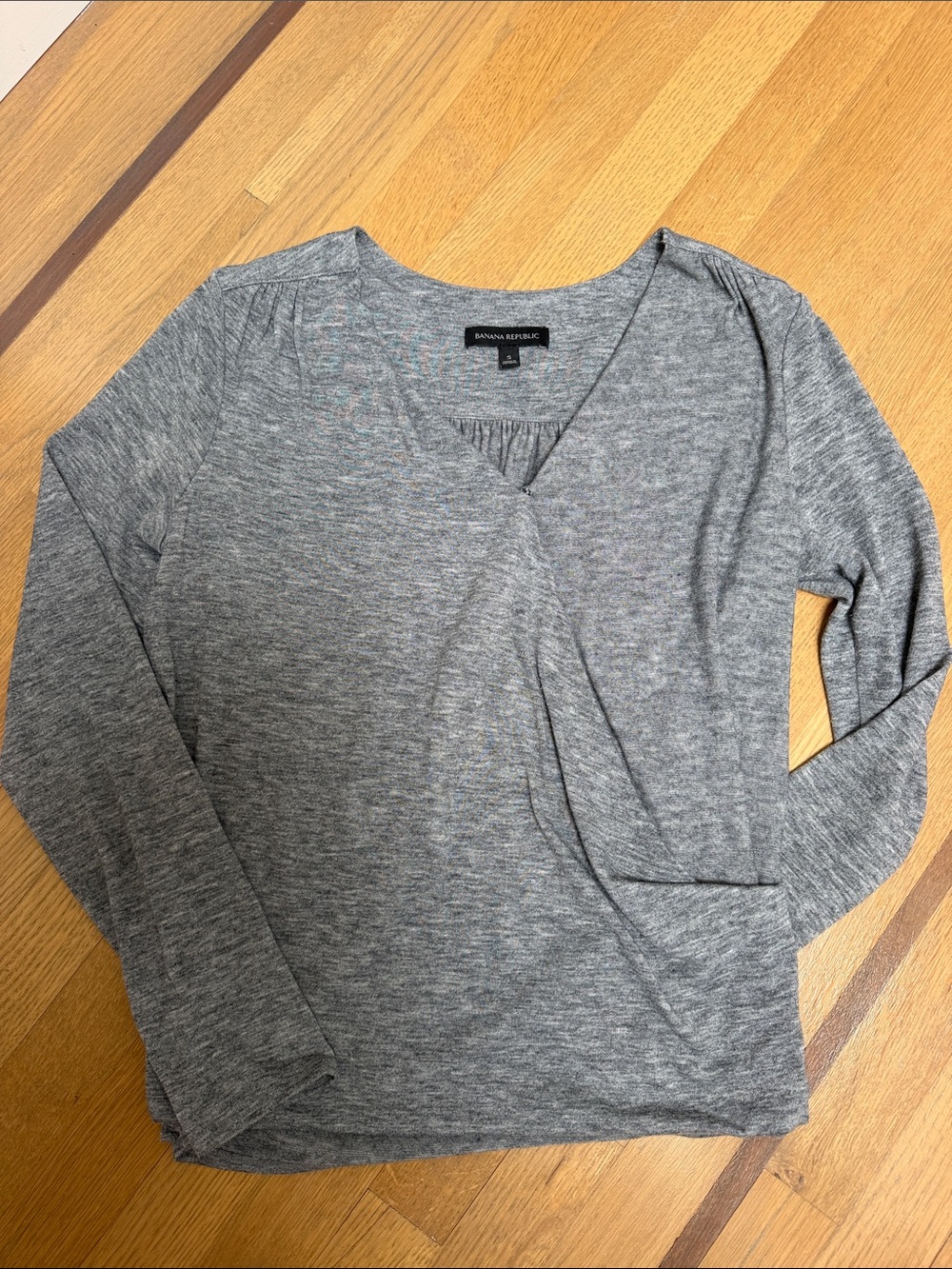 Banana Republic Heather Gray cross front sweater